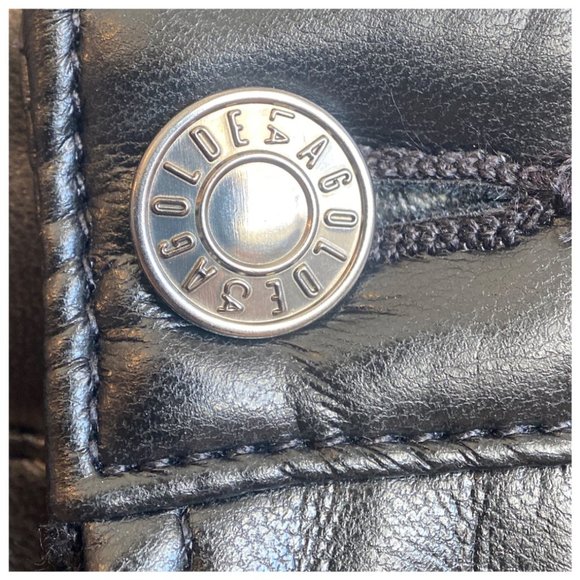 NWT AGOLDE Recycled Leather Mid Rise Relaxed Boot Pants - Picture 4 of 16